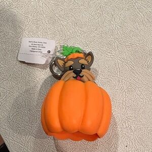 Bath and body works pumpkin hand sanitizer holder brand new